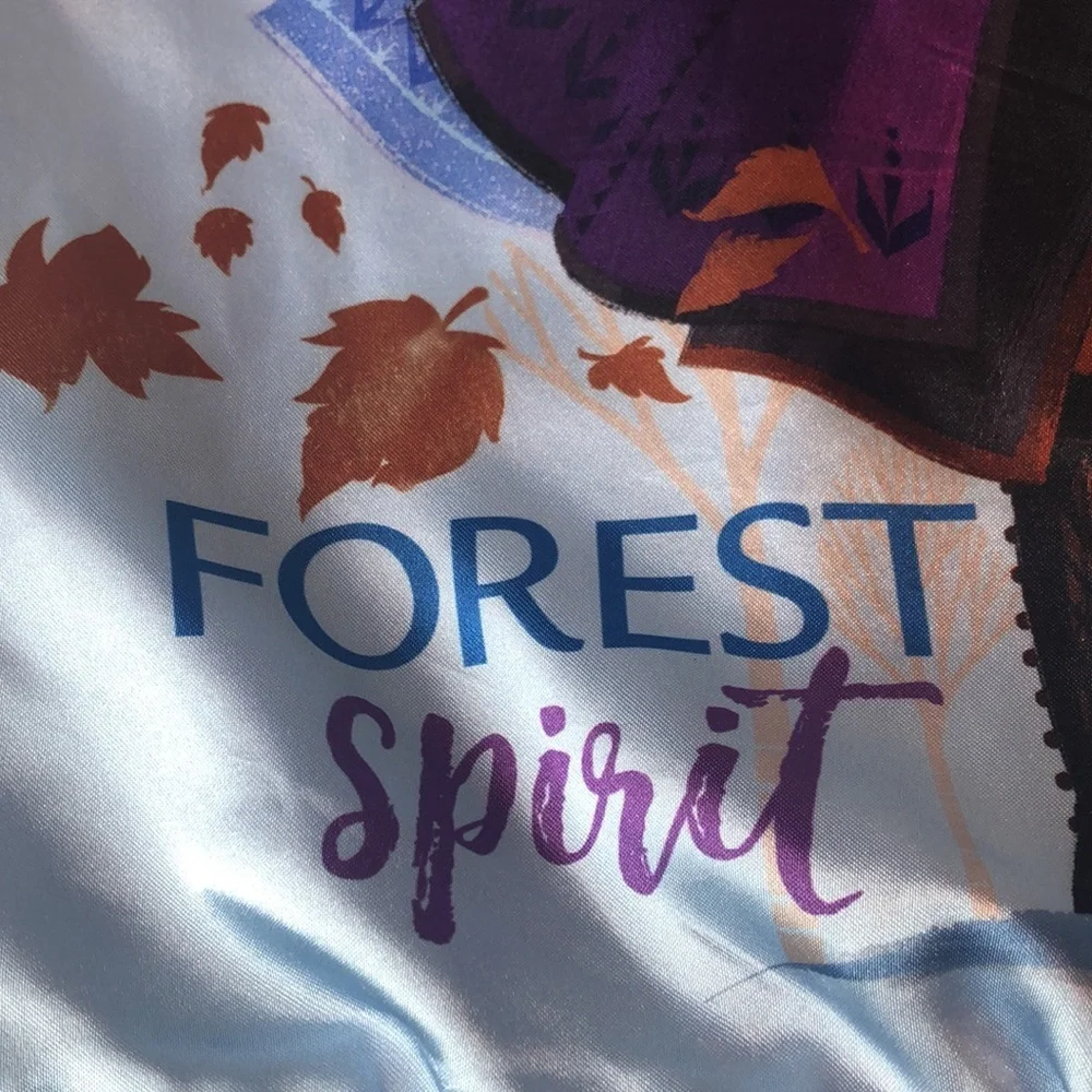 Disney Frozen 2 Elsa Anna Forest Spirit Sequin Satin Zipper Jacket Girls Small